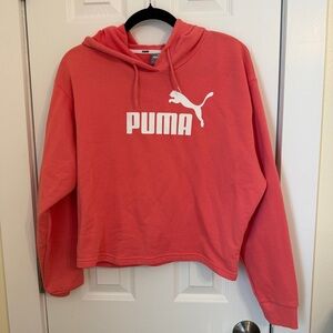 PUMA Women's Salmon Pink Hoodie Sweater